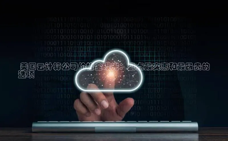 杏鑫注册开户普信公司 美国云计算公司价格全曝光：盘点最实惠和最昂贵的
选项