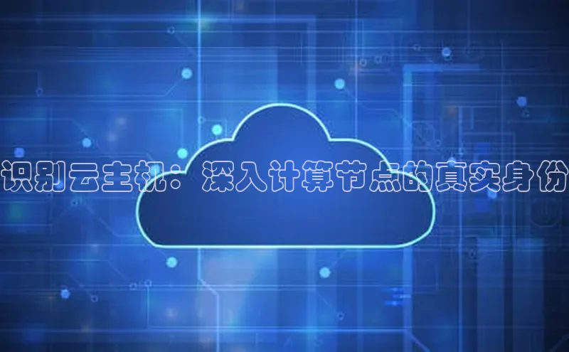 杏鑫新闻光魔科技识别云主机：深入计算节点的真实身份