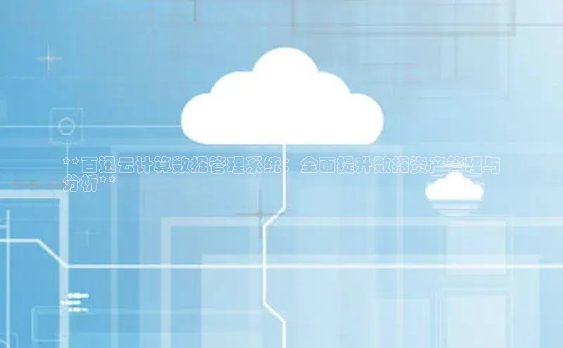 杏鑫登陆测速登录金山办公**百迅云计算数据管理系统：全面提升数据资产管理与
分析**